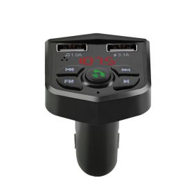KEBIDU Car Bluetooth 5.0 FM Transmitter 3.1A Dual USB Fast Charger Wireless Handsfree Audio Receiver Auto MP3 Player For Car - as show
