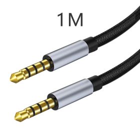 3.5mm male to male nylon braided audio cable AUX car phone computer car audio headphone connecting cable audio cable - Red