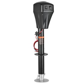Electric Trailer Jack, 5000 lbs, Heavy Duty RV Electric Power Tongue Jack with 2 Way Connector, Manual Crank Handle & Weatherproof Jack Cover