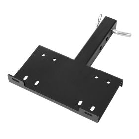 Winch Mount, 15000 lbs / 6803 kg Load Capacity, Trailer Hitch Winch Mount with 50.8 mm Receiver, 2 Mounting Hole Design, Powder Coated Steel