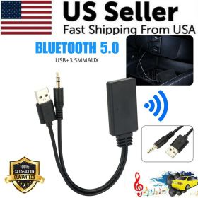 2 In 1 USB Bluetooth 5.0 Transmitter Receiver Adapter Wireless For PC Car Kit - Default Title