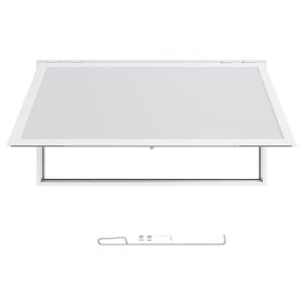 Concession Window 74x40 in, Aluminum Alloy Frame Service Window for Food Truck, Up to 85 Degrees Stand Serving Window with Awning Door and Drag H