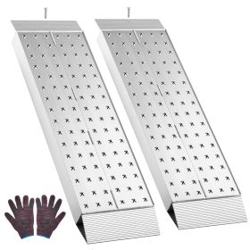 Aluminum Trailer Ramps, 2PCS 39 x 12 in, Heavy-Duty ATV Ramp Set with Anti-Slip Plates, 3000LBS Combined Capacity Loading Ramps for Motorcycles