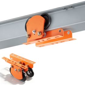 Electric Hoist Manual Trolley, 2200 lbs/1 Ton Load for PA600 PA700 PA800 PA900 PA1000, Push Beam Trolley with Dual Wheels