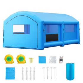 Inflatable Paint Booth, 23 x 13 x 9 ft, Portable Spray Booth with 480W+750W Blowers and Large Filter Cotton