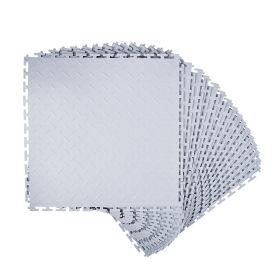 Garage Floor Tiles Interlocking, 16 Pack 20.2 x 20.2 x 0.2 in Interlocking Modular Garage Flooring Tiles