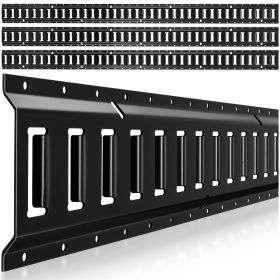 E-Track Tie-Down Rails, 4 Pack, 7.7 ft E Track Rails Secures Cargo & Heavy Loads Up to 2,000 lbs, Trailer Tie-Down System Suitable for Garages, V