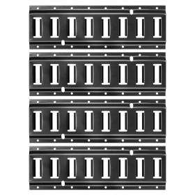 E-Track Tie-Down Rail Kit, 4 Pack 1.3 ft E Track Rails, 2 U-Shaped Hooks, 2 Tool Holders, 2 Track Shelf Brackets, 2 Tire Holders