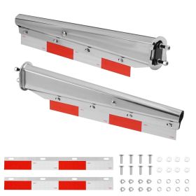 Chrome Straight Spring Loaded Mud Flap Hangers, 2-1/2" Bolt Spacing Mudflap Hangers for Semi Trucks
