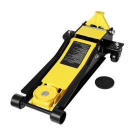 Low Profile Floor Jack, 2 Ton (4400 lbs) Capacity, Steel Racing Floor Jack with Dual Pistons Quick Lift Pump