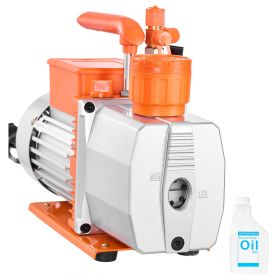Vacuum Pump, 7 CFM 3/4 HP, HVAC Two Stage Rotary Vane AC Vacuum Pump, for R134a R22 R410a R1234YF R32, 4 Pole Motor