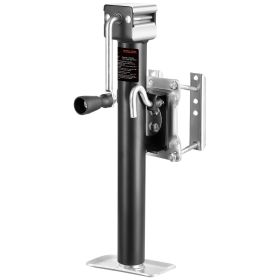 Trailer Jack, 2500 lbs Dynamic Load Capacity, Heavy Duty Swivel Bolt-on Trailer Jack with Ergonomic Handle, 15-inch Vertical Travel, Suitable for