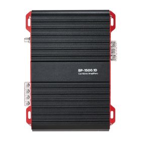 Monoblock Car Amplifier, 1500W RMS MAX, 1/2/4 Ohm Stable, 1-Channel Class D Car Audio Amplifier with Remote Subwoofer Level Control