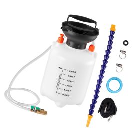 Transmission Fluid Pump, 3 L Capacity, Manual Fluid Transfer Pump with 47 in Long Horse & HDPE Tank, Transmission Oil Pump with PTFE Tape