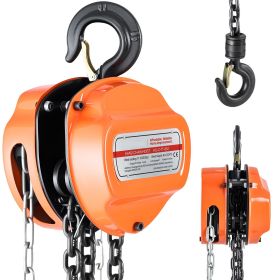 Hand Chain Hoist, 1 Ton 2200 lbs Capacity, Manual Chain Block with Upgrade G80 Galvanized Chain, 20 ft Lifting Height