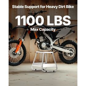 Dirt Bike Stand, 1100 lbs Load Capacity Dirtbike Pit Stand, Universal Non-Slip Off-Road Steel Heavy Duty Dirtbike Maintenance Lift