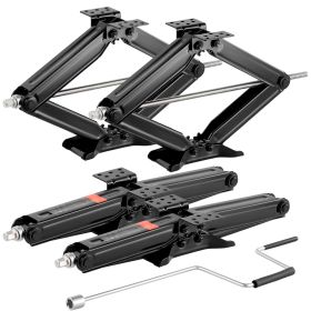 9000 lbs RV Scissor Jacks, 4-23.4 in RV Stabilizer Leveling Scissor Jacks, Set of 4, Heavy Duty Stabilizer Jack with Crank Handle
