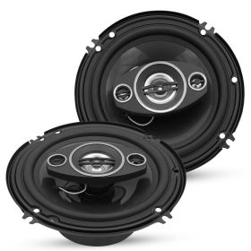 5Core Coaxial Car Door Speakers 6' Pair 500W 4Ohm 2 Way Component Subwoofer Audio w Super Tweeter - CS 06 2W WoG