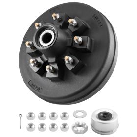 Electric Trailer Brake Drum, 1 Pack, 8-Hole on 4-Inch Bolt Circle Brake Drum for 7000 lbs Trailer Axles, Long Service Life