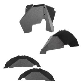 Inner Fender Liner, Front & Rear Fender Liner Compatible with 2007-2018 Jeeps JK/JKU 2/4 Doors, Steel Mud Guards Bolt-on Style Fenders Flare