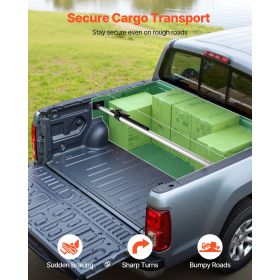 Cargo Bar, Ratcheting Cargo Bar Adjustable from 59" to 73", Heavy-duty Steel Cargos Stabilizer with Non-Slip Foot Pads