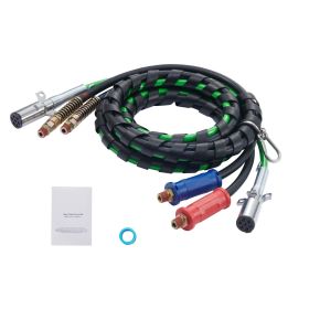 12FT Semi Truck Air Lines Kit, 3-in-1 Air Hoses & ABS Power Line for Semi Truck Trailer Tractor