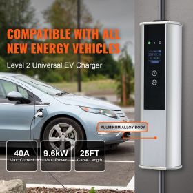 Level 2 Portable EV Charger, 40A 240V, Electric Vehicle Charger with 25 ft Charging Cable NEMA 14-50P Plug