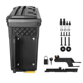 Truck Bed Storage Box, Lockable Swing Case with Password Padlock, 6.6 Gal/25 L ABS Wheel Well Tool Box, Waterproof and Durable
