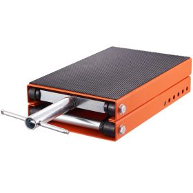 Motorcycle Lift, 1100 LBS Motorcycle Scissor Lift Jack with Wide Deck & Safety Pin, 3.7"-13.8" Center Hoist Crank Stand
