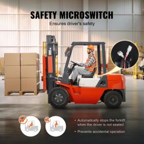 Universal Tracor Seat, Lawn Mower Seat with Micro Switch and Drainage Holes, 6.3-13.4 inch Extended Slot Tractor Seat for Tractor Loader Excavato