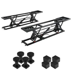 Car Lift, 7,000 LBS Capacity Portable Car Lift, with Extended-Length Plates, 26.8" Max. Height