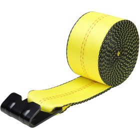 Winch Straps, 4" x 30', 6000 lbs Load Capacity, 18000 lbs Break Strength, Truck Straps with Flat Hook, Flatbed Tie Downs Cargo Control for Traile