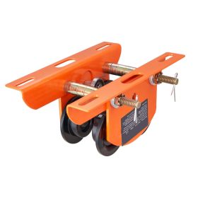 Electric Hoist Manual Trolley, 1100 lbs/0.5 Ton Capacity for PA200 PA250 PA300 PA400 PA500, Push Beam Trolley with Dual Wheels