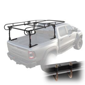 Truck Ladder Rack, 1000 LBS / 454 KG Strong Capacity Truck Racks, Non-Drilling / Drilling Installation for Long or Heavy Cargo