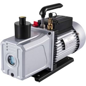 Vacuum Pump 12CFM 1 HP Single Stage Air Conditioning Vacuum Pump 110V 5PA Ultimate Vacuum Refrigerant HVAC Air Tool Rotary Vane Vacuum Pump for A