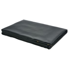 Dump Truck Mesh Tarp, 7 x 14 ft, PVC Coated Black Heavy Duty Cover with 5.5" 18oz Double Pocket, Brass Grommets