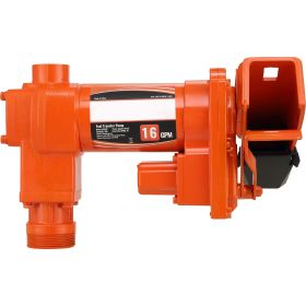 Fuel Transfer Pump, 12V DC 16 GPM 1/4 HP, Gasoline Extractor Pump with Automatic Nozzle, Discharge Hose & Suction Pipe for Gasoline, Diesel, Kero