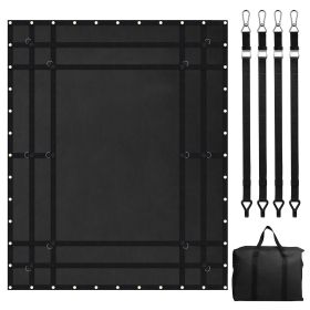 Cargo Net, 96 in x 81 in, Heavy Duty Truck Cargo Net for Truck Bed, 4 Adjustable Straps with Carabiners and Rubber Coated Hooks, Durable