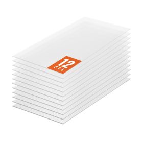 12 Pack Polycarbonate Greenhouse Panels, 2' X 4' X 0.24'' Roof Panels Sheets, Waterproof UV Protected Corrugated Plastic Roofing