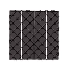 Interlocking Deck Tiles, 36 Pack,11.6"x11.6" 36 sq. ft Plastic Waterproof Outdoor Flooring All Weather Use