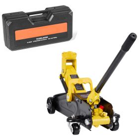 Low Profile Floor Jack, 1.5 Ton (3300 lbs) Capacity, Steel Racing Floor Jack with Single Piston Quick Lift Pump