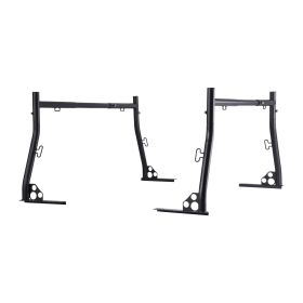 Truck Ladder Rack, 49-73 in Width, Extendable Universal Cargo Rack, Heavy Duty Steel with 800 lbs Static Load Capacity, Ideal for Canoes, Surfboa