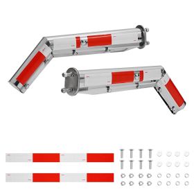 Stainless Steel Angled Spring Loaded Mud Flap Hangers, 2-1/2" Bolt Spacing Mudflap Hangers for Semi Trucks