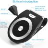 Car Wireless Speakerphone Wireless V4.1 In-Car Speaker Hands-free Calling Music Player Sun Visor Audio Receiver Car Kit - Black