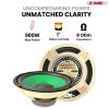5 Core 8 Inch Subwoofer 900W PA DJ Sub Woofer Speaker 8Ohm w Deep Bass Replacement Component Speaker - Green
