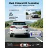 Dash Cam Front and Rear, 4K+1080P, WiFi APP Control, Dual Channel Dash Camera for Cars with Built-in GPS, G-Sensor, Front 123° & Rear 125°