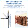 3.5mm male to male nylon braided audio cable AUX car phone computer car audio headphone connecting cable audio cable - Black