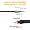 3.5mm male to male nylon braided audio cable AUX car phone computer car audio headphone connecting cable audio cable - Black