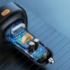 C22 Car Bluetooth 5.0 LED FM Transmitter Wireless Handsfree Car Kit MP3 Audio Player LED Light Voltage Display QC 3.0 PD Charger - A