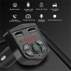 KEBIDU Car Bluetooth 5.0 FM Transmitter 3.1A Dual USB Fast Charger Wireless Handsfree Audio Receiver Auto MP3 Player For Car - as show